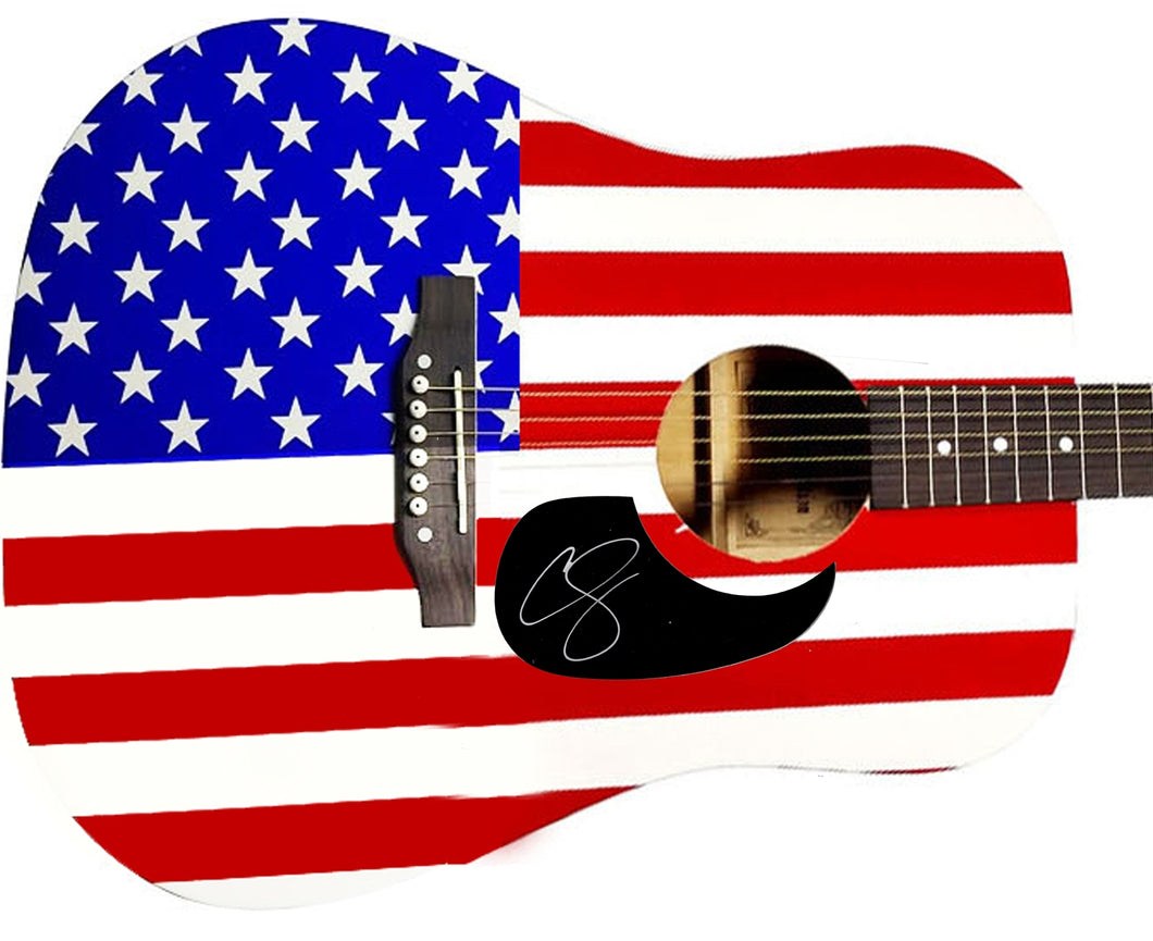 Chris Stapleton Autographed USA Flag Signature Edition Acoustic Guitar