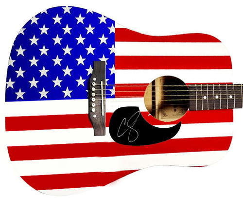 Chris Stapleton Autographed USA Flag Signature Edition Acoustic Guitar