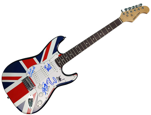 Def Leppard Autographed British Flag UK Union Jack Signature Edition Guitar