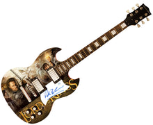 Load image into Gallery viewer, Peter Jackson Autographed Custom Graphics LOTR Movie Photo Guitar ACOA
