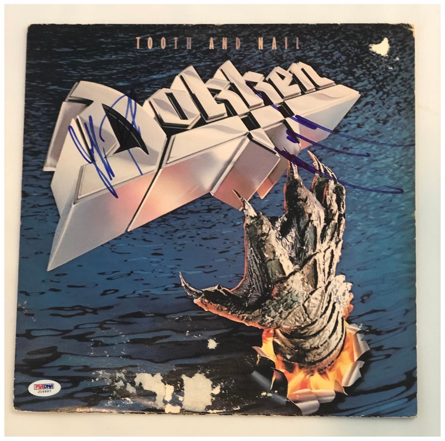 Dokken Tooth And Nail Autographed Vinyl Album Lp – Autograph Pros LLC