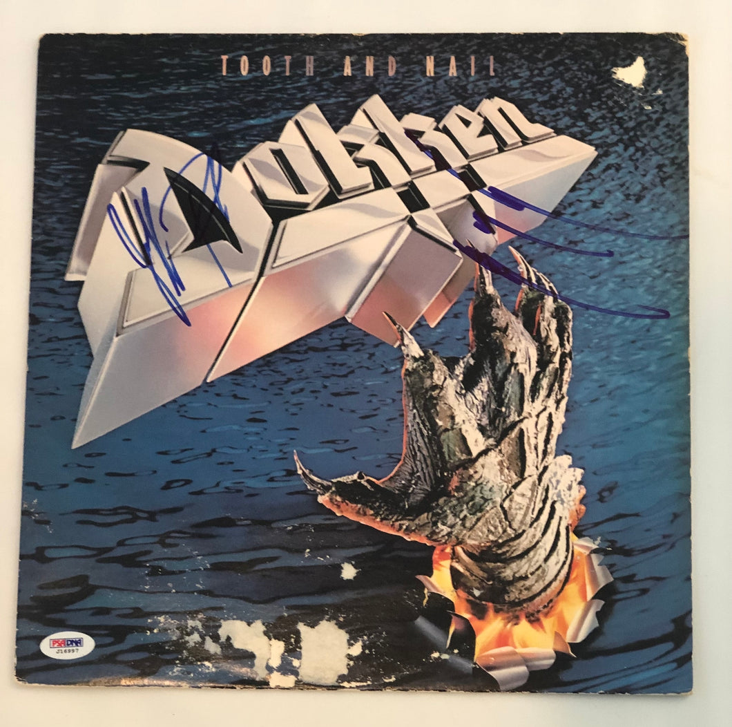 Dokken Tooth And Nail Autographed Vinyl Album Lp