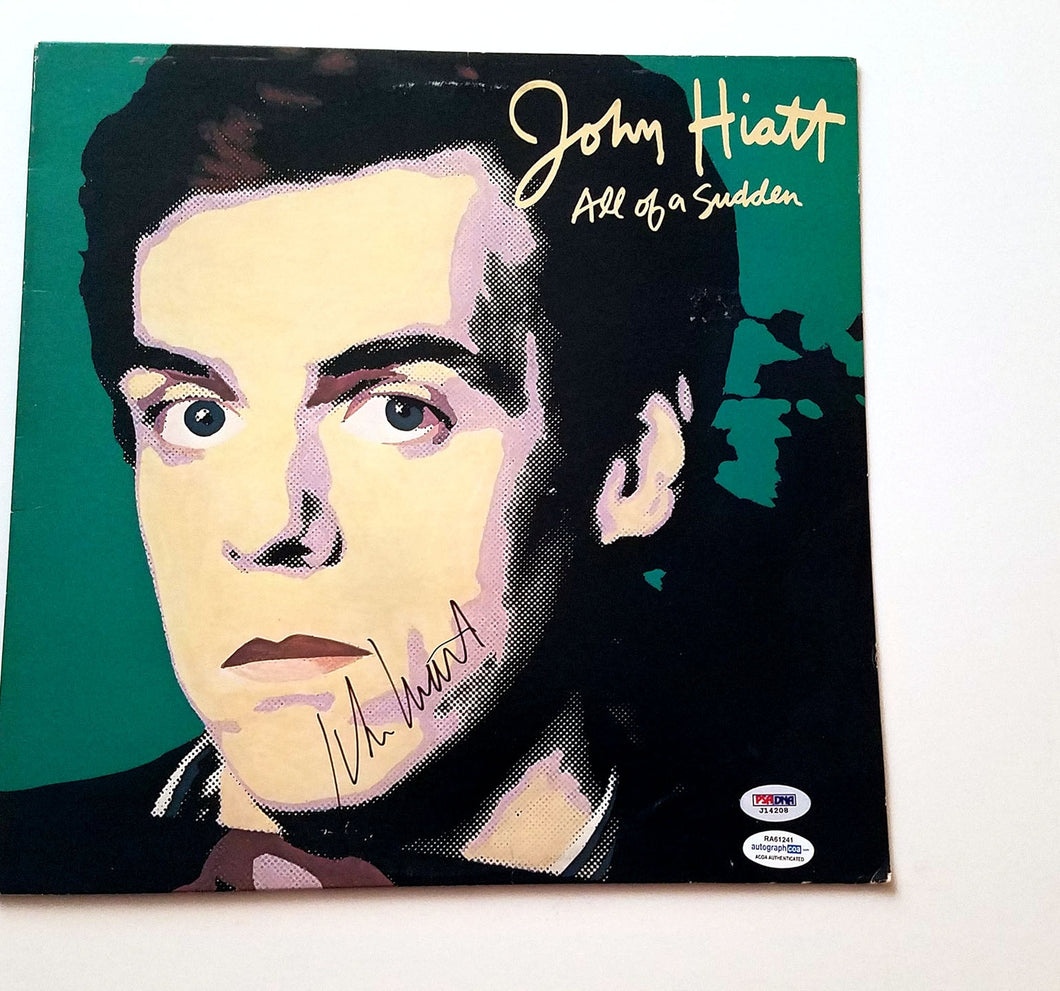 John Hiatt Autographed Signed Album LP