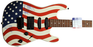 Kristy Lee Cook & Chikezie American Idol Autographed Guitar PSA