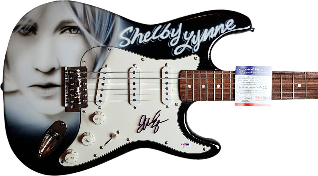 Shelby Lynne Autographed Airbrushed Painting Guitar UACC AFTAL RACC TS