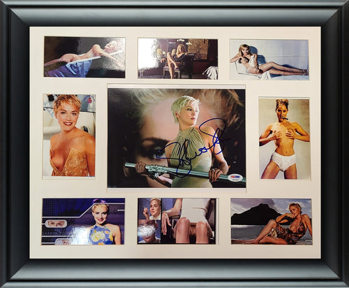Sharon Stone Autographed Framed Movie Photo Collage Photo Display