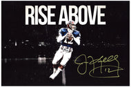 Jim Kelly Autographed Buffalo Bills Rise Above Photo 12x18 Poster