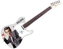 Load image into Gallery viewer, Brandon Flowers The Killers Signed 1/1 Custom Graphics Guitar ACOA
