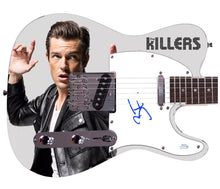 Load image into Gallery viewer, Brandon Flowers The Killers Autographed 1/1 Custom Graphics Guitar
