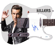 Load image into Gallery viewer, Brandon Flowers The Killers Signed 1/1 Custom Graphics Guitar ACOA

