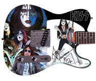 KISS Ace Frehley Autographed Custom Graphics Photo Guitar
