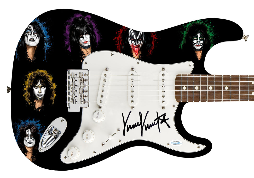 KISS Vinnie Vincent Autographed Signed Photo Graphics Guitar