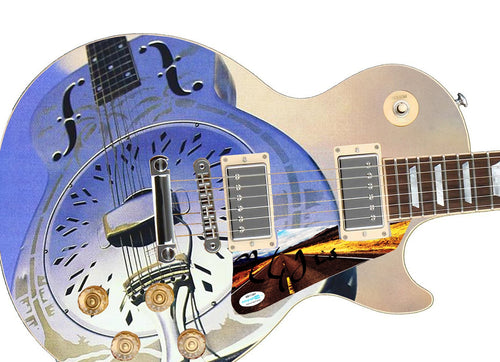 Mark Knopfler Autographed 'Brothers In Arms' Custom Graphics Guitar
