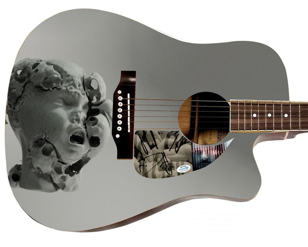 KoRn Requiem Autographed Custom Graphics Photo Guitar