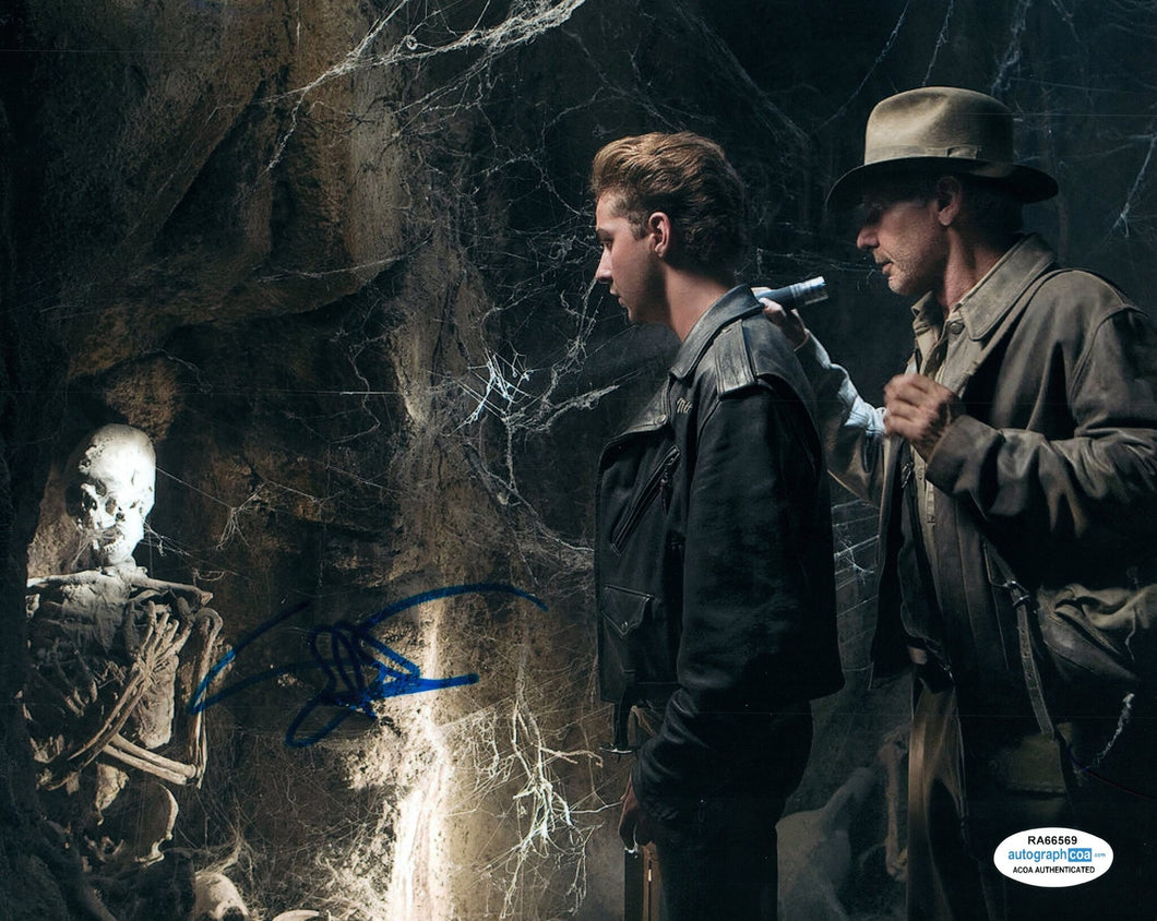 Indiana Jones Shia LaBeouf Autograph 8x10 Photo Kingdom Of The Crystal Skull