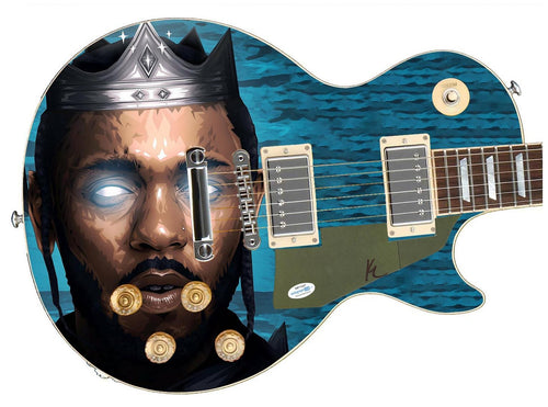 Kendrick Lamar Autographed Signed Custom Photo Graphics Guitar