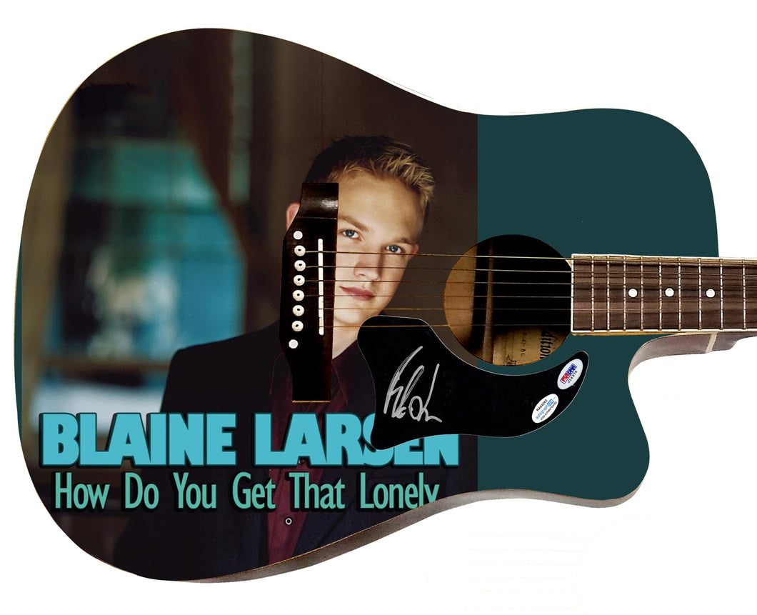 Blaine Larsen Signed How Do You Get That Lonely Album LP CD Graphics 1/1 Guitar
