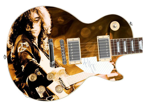 Led Zeppelin Jimmy Page Autographed Custom Graphics 1/1 Photo Guitar