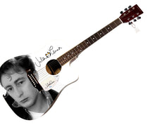 Load image into Gallery viewer, Julian Lennon Beatles John Son Autographed 1/1 Custom Graphics Guitar ACOA
