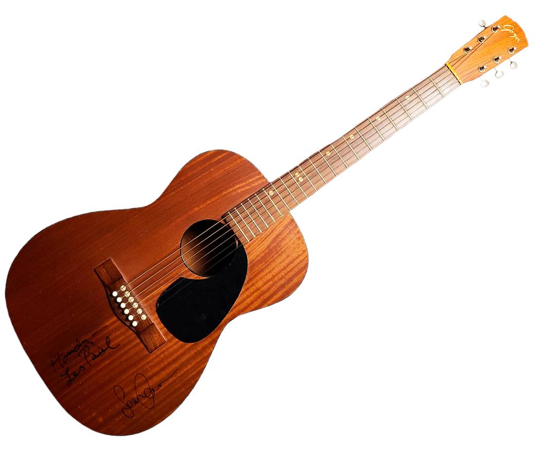 Sean Lennon & Les Paul Autographed Goya Acoustic Guitar UACC AFTAL RACC TS