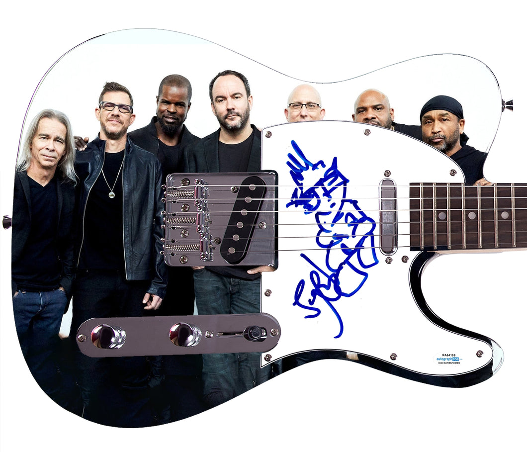 The Dave Matthews Band Stefan Lessard Sketch Signed Custom Graphics Guitar
