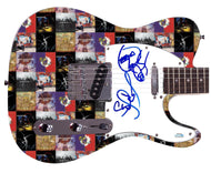 The Dave Matthews Band Stefan Lessard Autographed Graphics Guitar w Sketch