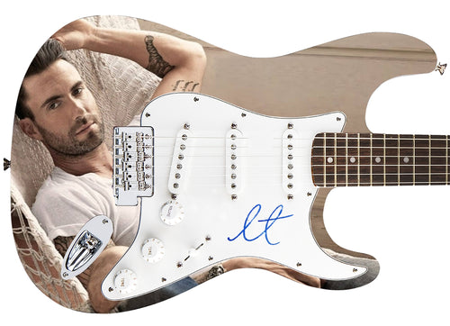 Adam Levine Maroon 5 Autographed 1/1 Custom Graphics Guitar