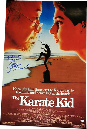 Ralph Macchio Signed The Karate Kid 24x36 Poster Wax On Wax Off Exact Proof