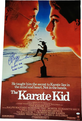 Ralph Macchio Signed The Karate Kid 24x36 Poster Wax On Wax Off Exact Proof