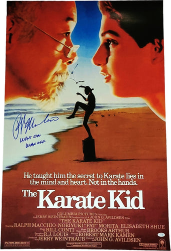 Ralph Macchio Signed The Karate Kid 24x36 Poster Wax On Wax Off Exact Proof