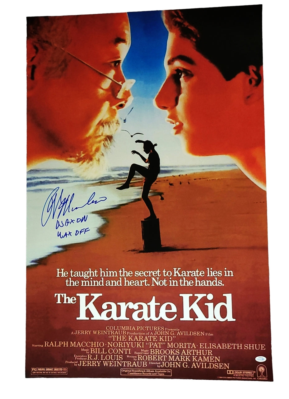 Ralph Macchio Signed The Karate Kid 24x36 Poster Wax On Wax Off Exact Proof