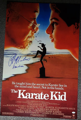 Ralph Macchio Signed The Karate Kid 24x36 Poster Wax On Wax Off Exact Proof