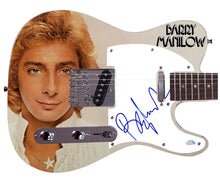 Load image into Gallery viewer, Barry Manilow Autographed Custom Graphics Photo Guitar
