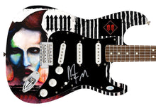 Load image into Gallery viewer, Marilyn Manson Autographed Signed 1/1 Custom Graphics Photo Guitar
