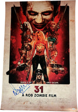 Load image into Gallery viewer, Malcolm McDowell Autographed 22x32 31 Rob Zombie Movie Poster
