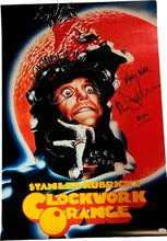 Load image into Gallery viewer, Malcolm McDowell Autographed 22x32 Clockwork Orange Poster Viddy Well Alex
