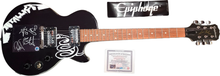 Load image into Gallery viewer, Metallica Autographed Custom Graphics Black Album Epiphone Guitar
