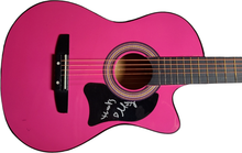 Load image into Gallery viewer, Mindy Smith Autographed Pink Acoustic/Electric Guitar UACC AFTAL RACC TS
