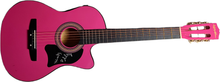 Load image into Gallery viewer, Mindy Smith Autographed Pink Acoustic/Electric Guitar UACC AFTAL RACC TS
