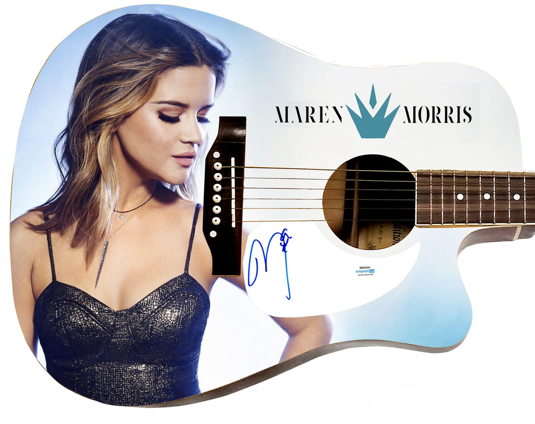 Maren Morris Autographed 1/1 Custom Graphics Guitar