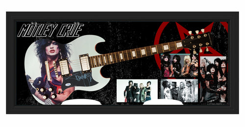 Motley Crue Tommy Lee Autographed Custom Graphics Guitar Display Case
