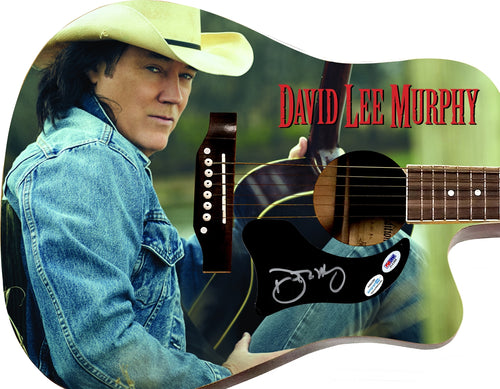 David Lee Murphy Autographed 1/1 Custom Graphics Acoustic Guitar