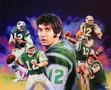 Load image into Gallery viewer, Joe Namath Autographed NY Jets 22x26 Canvas Painting Print
