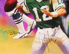 Load image into Gallery viewer, Joe Namath Autographed NY Jets 22x26 Canvas Painting Print
