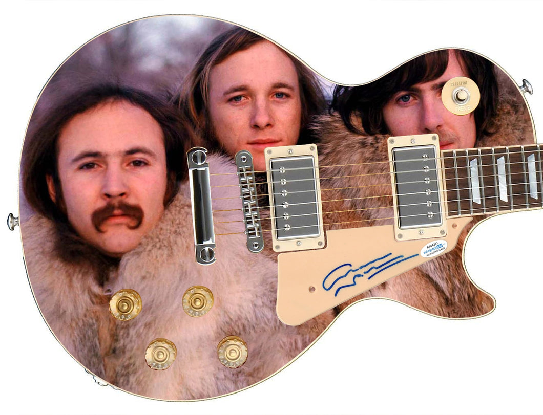 Graham Nash Autographed Signed 1/1 Custom Graphics Photo Guitar