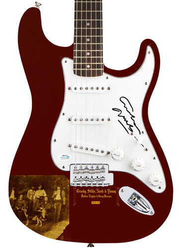 Graham Nash Crosby Stills & Nash Signed 1/1 Custom Graphics Guitar