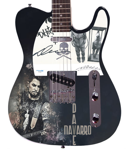 Dave Navarro Jane’s Addiction Autographed Custom Graphics Guitar