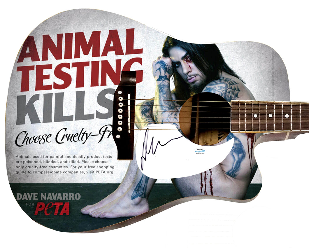 Dave Navarro Autographed Custom Graphics Photo Guitar
