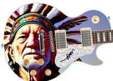 Load image into Gallery viewer, Willie Nelson Autographed 1/1 Amazing Artistic Guitar - Custom Graphics – JSA

