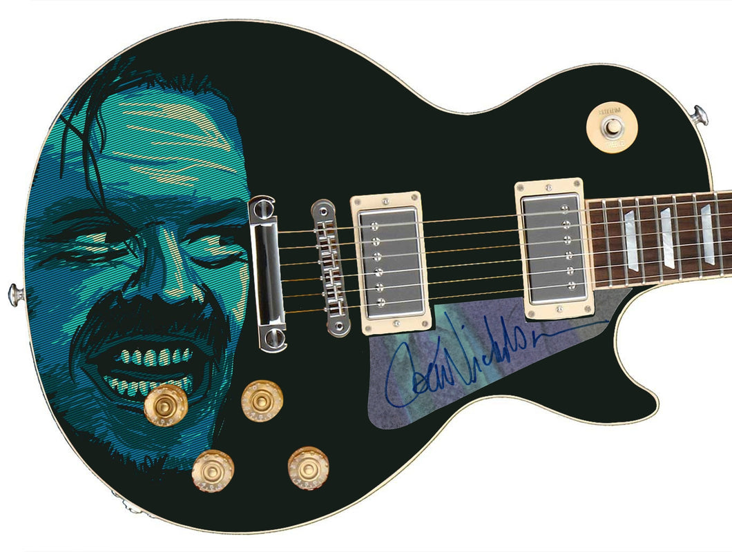 Jack Nicholson The Shining Here’s Johnny Autographed 1/1 Custom Graphics Guitar